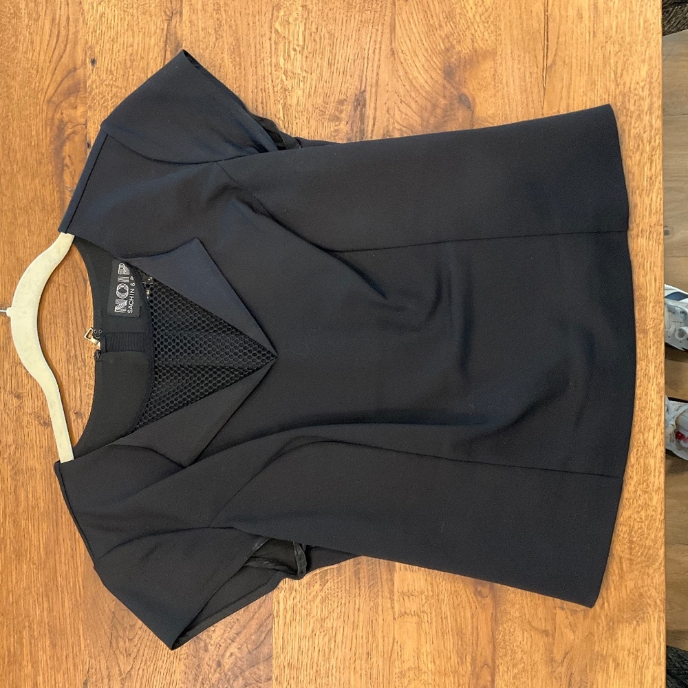 Sachin + Babi Black satin top - size medium